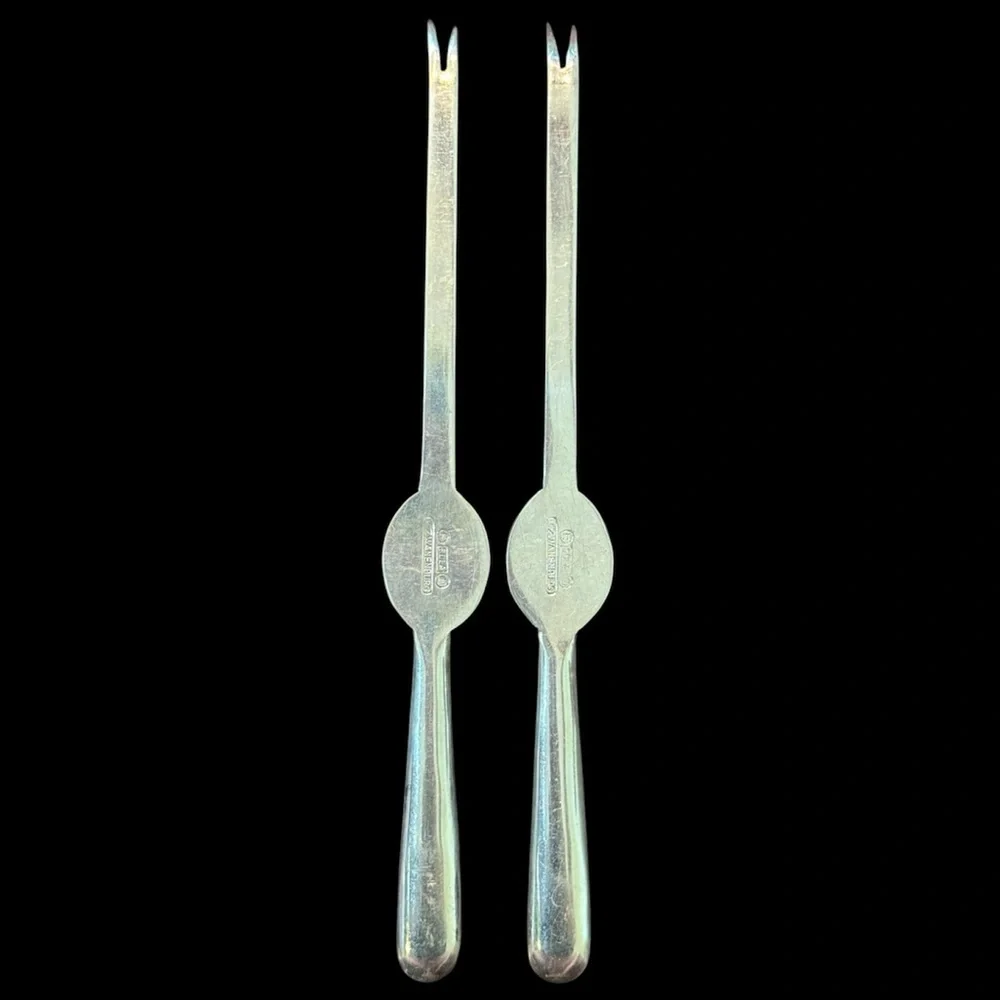 SOLA V. ZWANENBURG Dutch Origin “100”- Silver Plated Lobster Forks‎